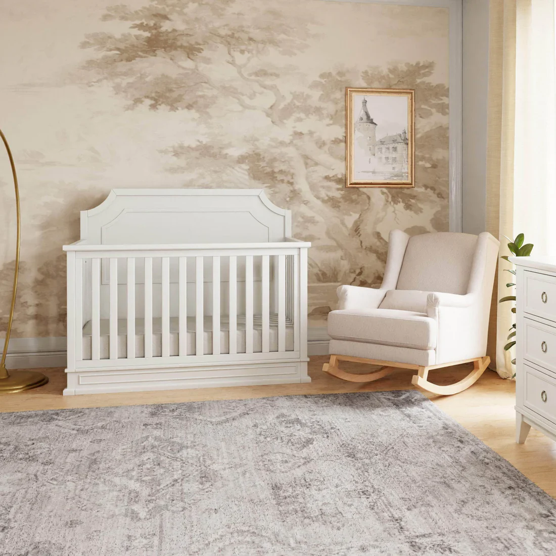 Emma Regency 4 in 1 Convertible Crib in Warm White - Image 9