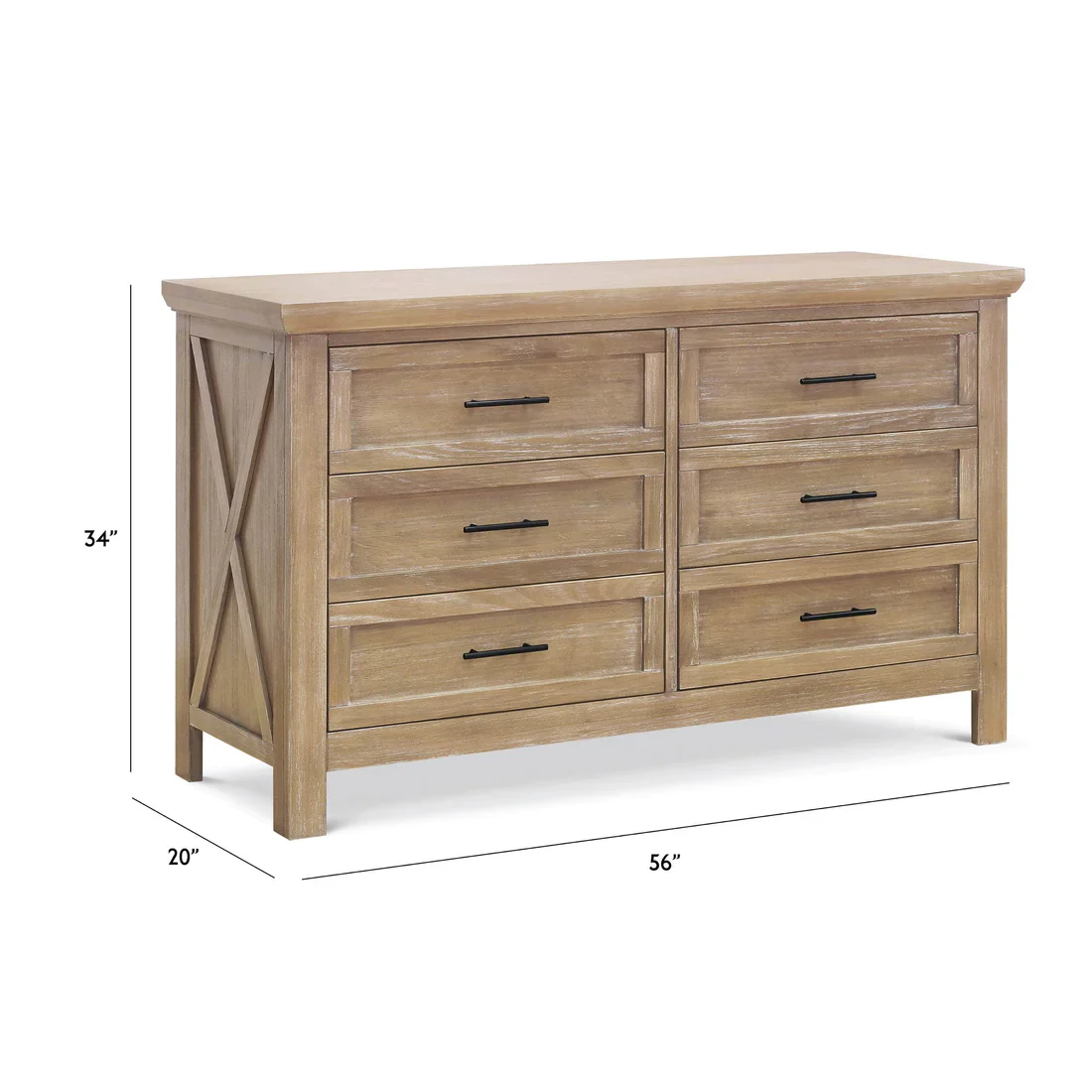 Monogram Emory Farmhouse 6 Drawer Dresser - Image 5