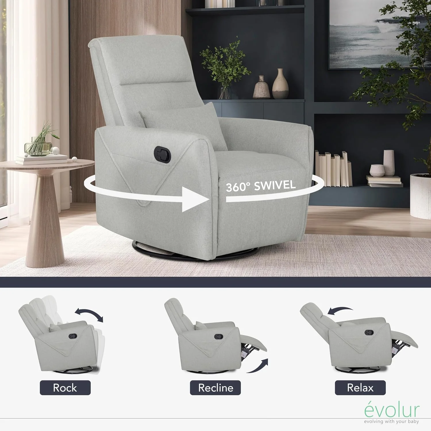 Evolur Sylas Glider Recliner - Image 12