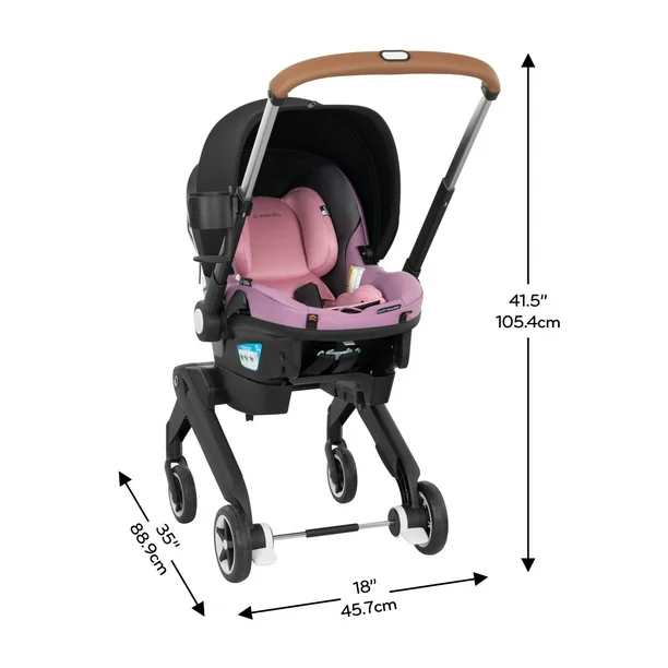 Evenflo Shyft DualRide Infant Car Seat Stroller Combo with Carryall Storage & Extended Canopy - Image 22