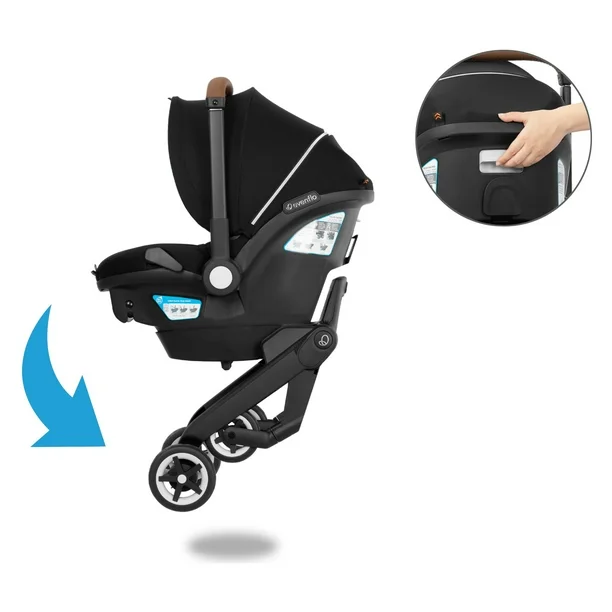 Evenflo Shyft DualRide Infant Car Seat Stroller Combo with Carryall Storage & Extended Canopy - Image 9