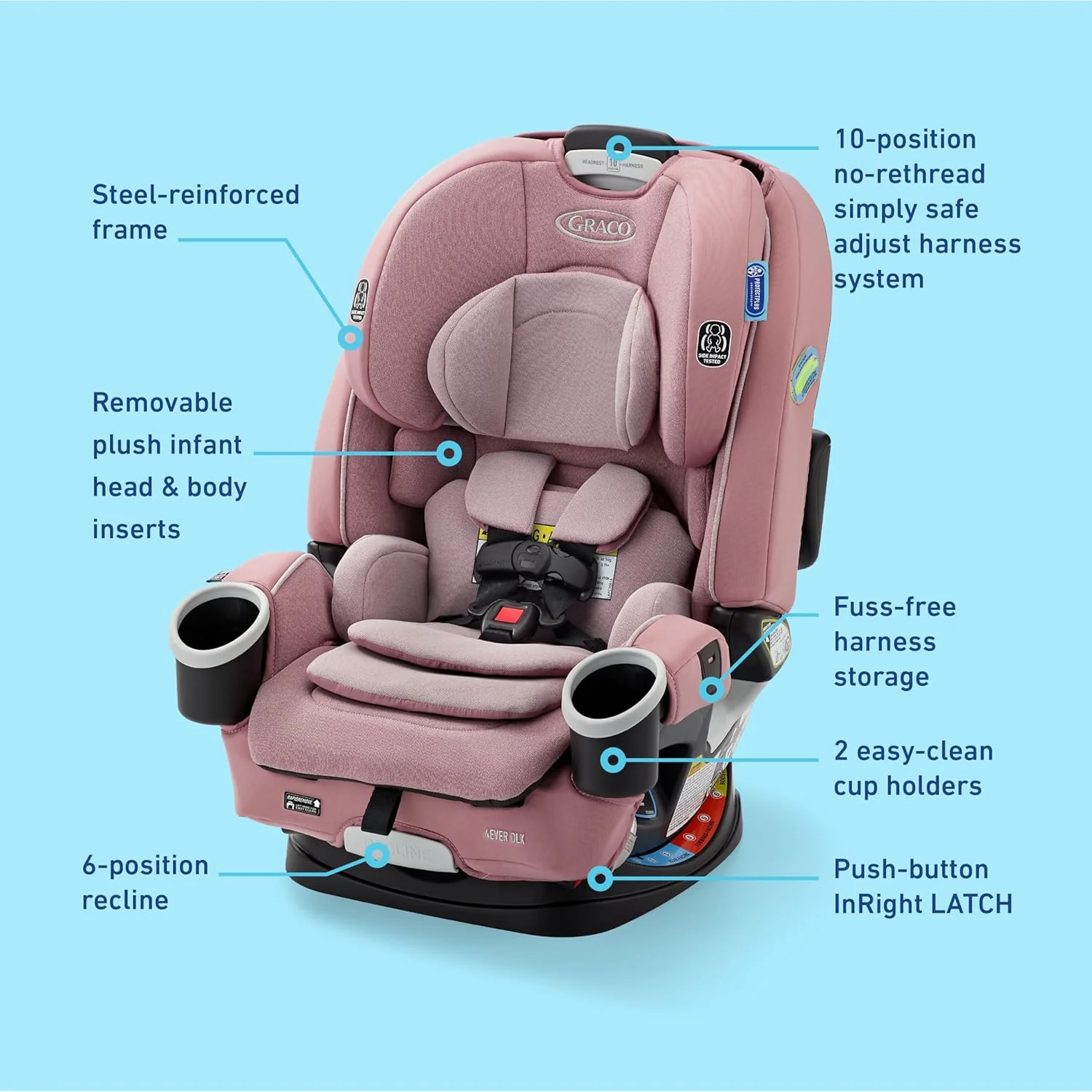 Graco 4Ever DLX 4 in 1 Convertible Car Seat - Image 17