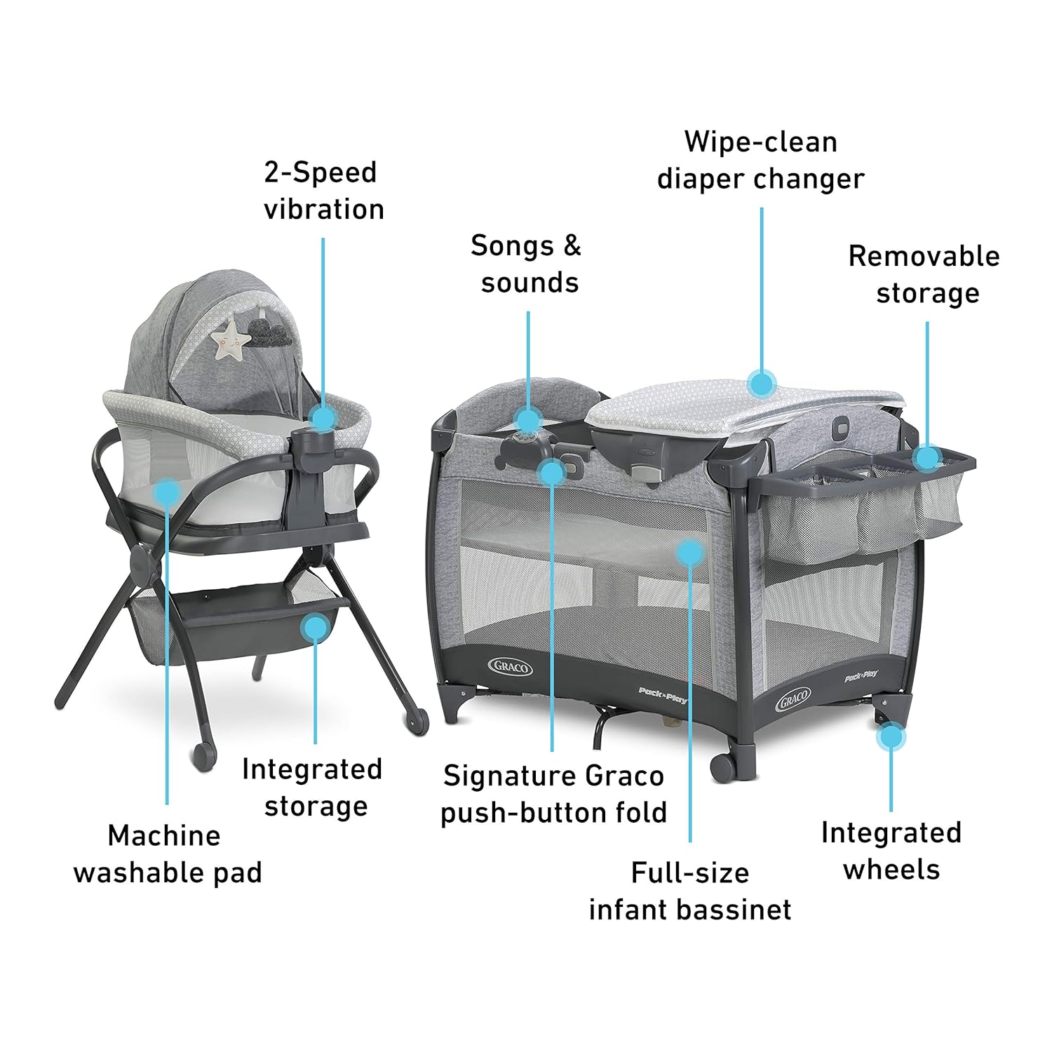Graco® Pack ‘n Play® Day2Dream™ Bassinet Deluxe Playard - Image 6