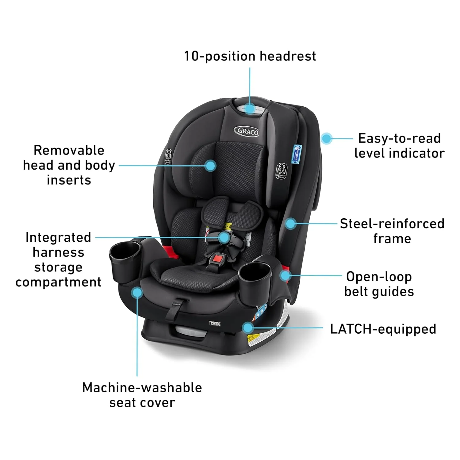 Graco TriRide 3 in 1 Car Seat in Kipling - Image 6