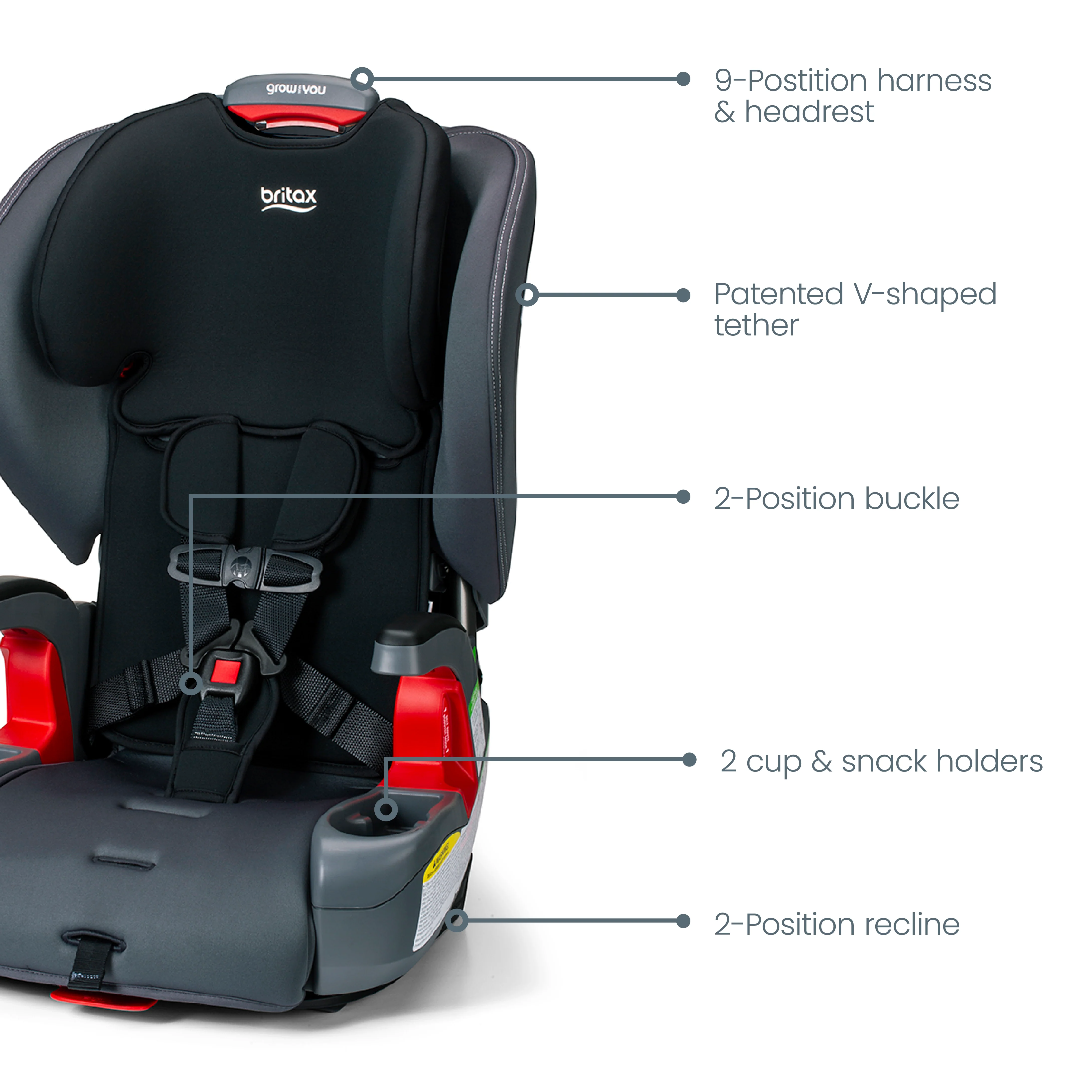 Grow With You™ ClickTight® Harness 2 Booster Car Seat with 2 in 1 Design - Image 12