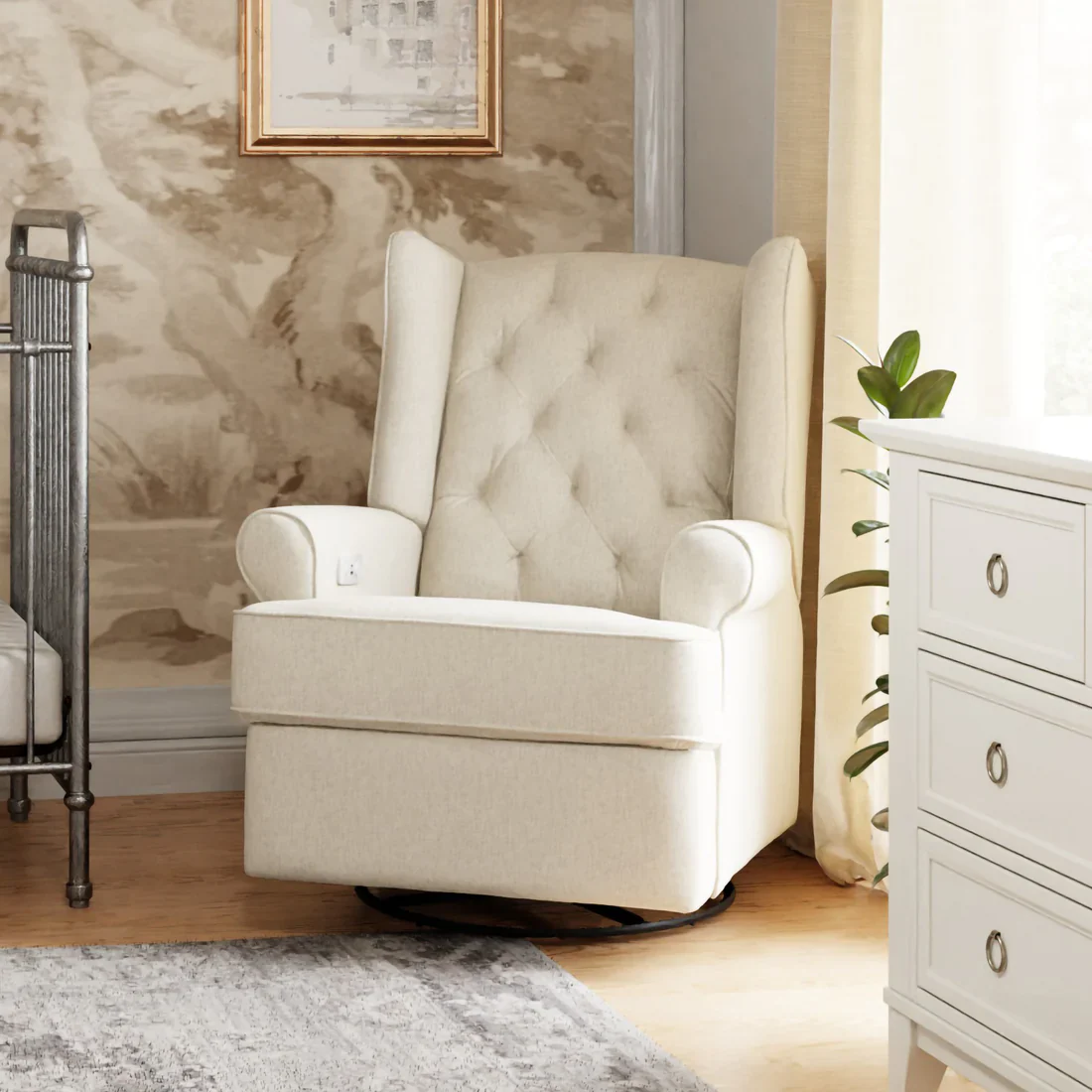Harbour Power Recliner in Performance Cream Eco-Weave - Image 10