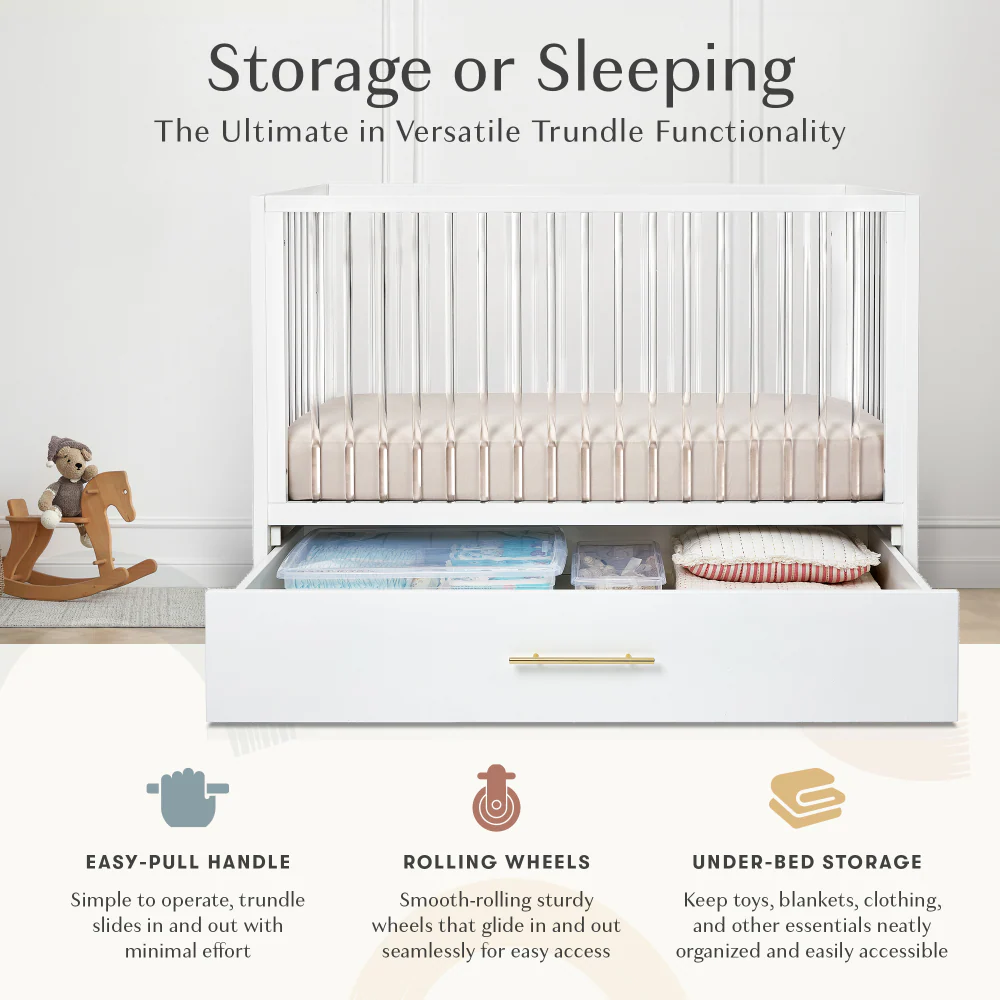 Hushcrib Classic 4 in 1 Crib with Trundle - Image 34