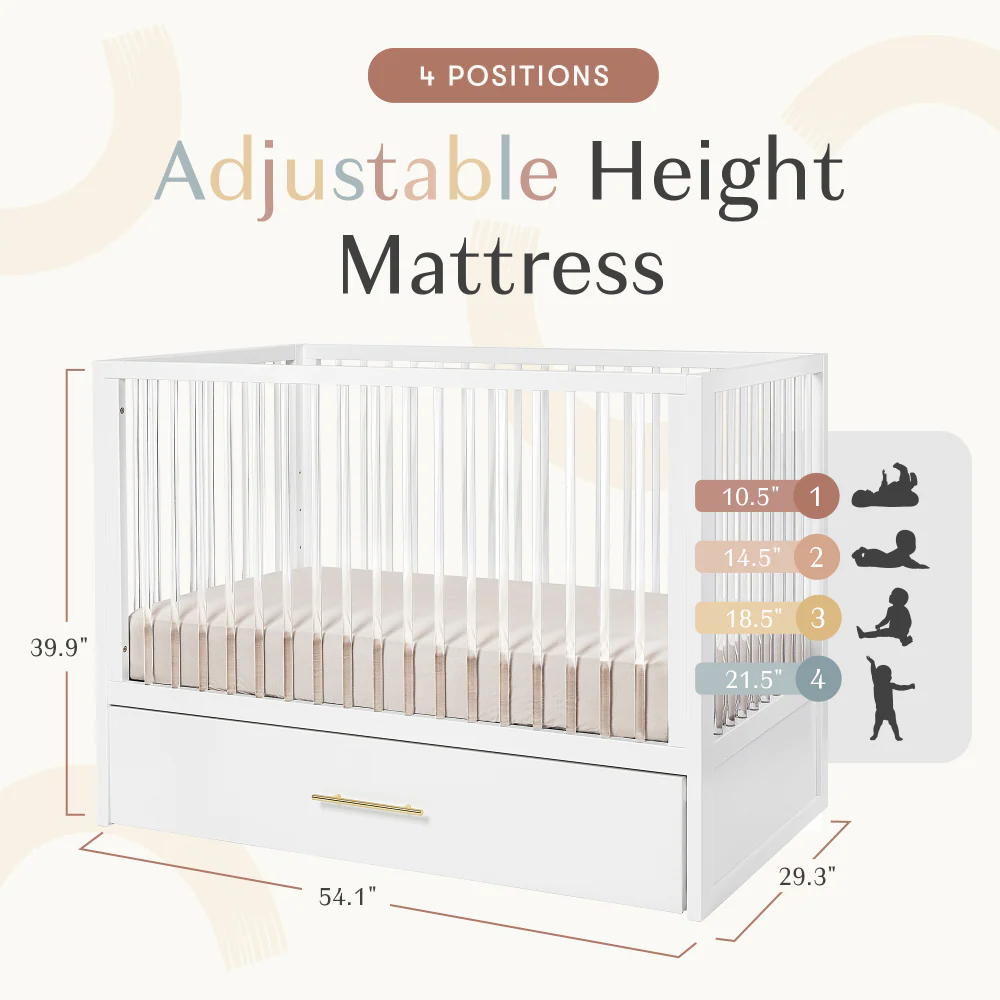 Hushcrib Classic 4 in 1 Crib with Trundle - Image 35