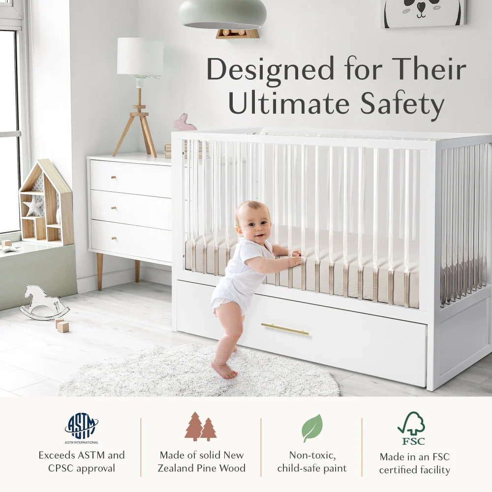 Hushcrib Classic 4 in 1 Crib with Trundle - Image 36