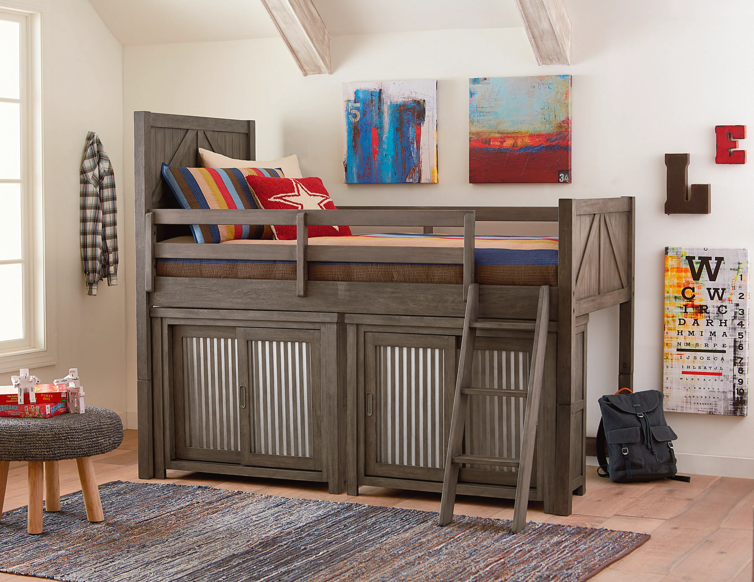 Legacy Classic Kids Bunkhouse Complete Mid Loft Bed Twin - Image 2