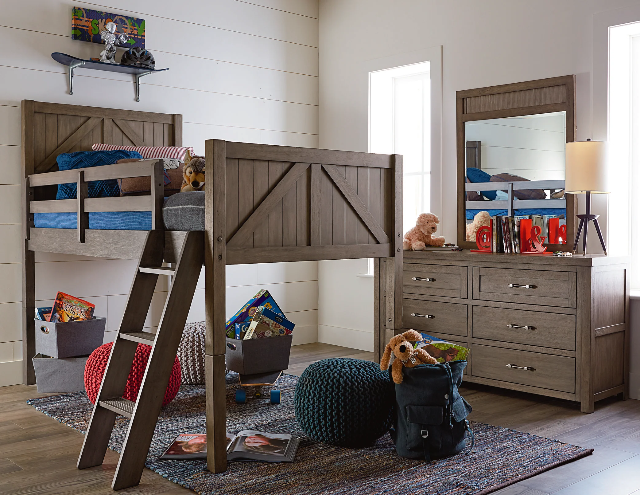 Legacy Classic Kids Bunkhouse Complete Mid Loft Bed Twin - Image 4