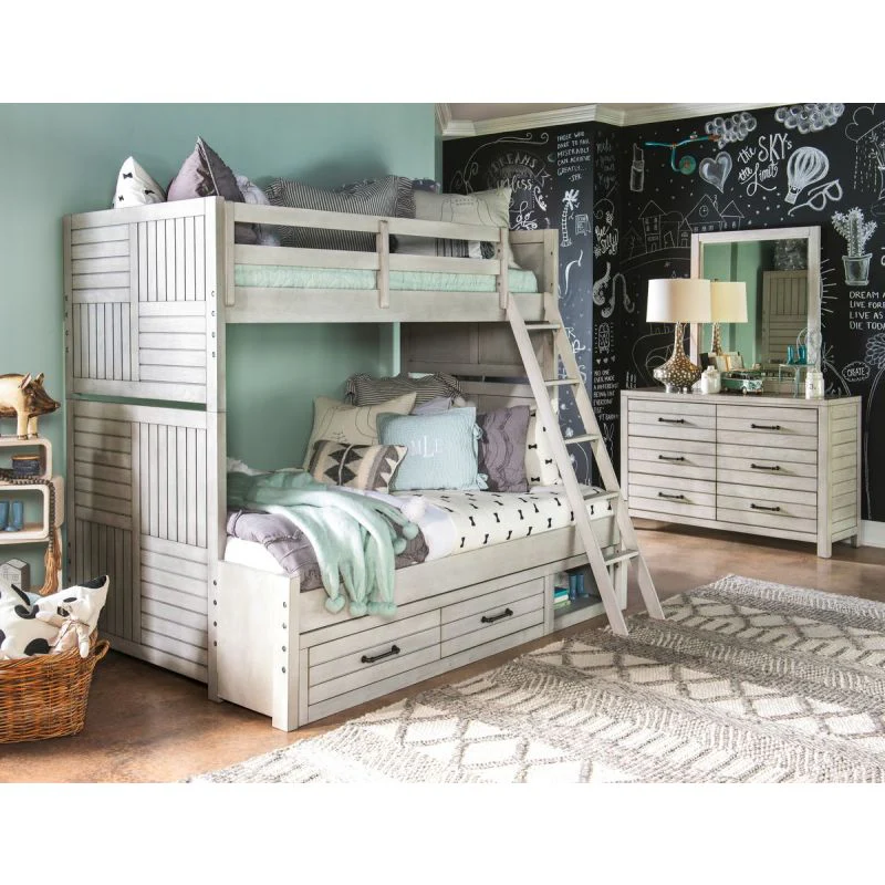 Legacy Classic Kids Summer Camp Bunk Bed - White, Twin/Full - Image 2