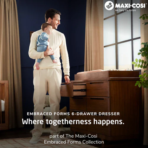 Maxi Cosi Embraced Forms Double Dresser - Chestnut Stain - Image 7