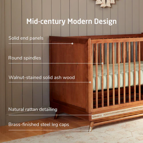 Maxi Cosi Kindred Everheart Island Crib - Walnut Ash - Image 5