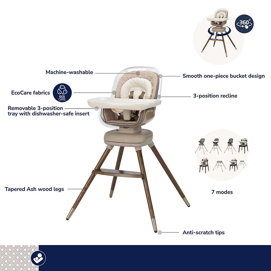 MAXI COSI Kiskadee 360 Rotating Highchair - Image 4