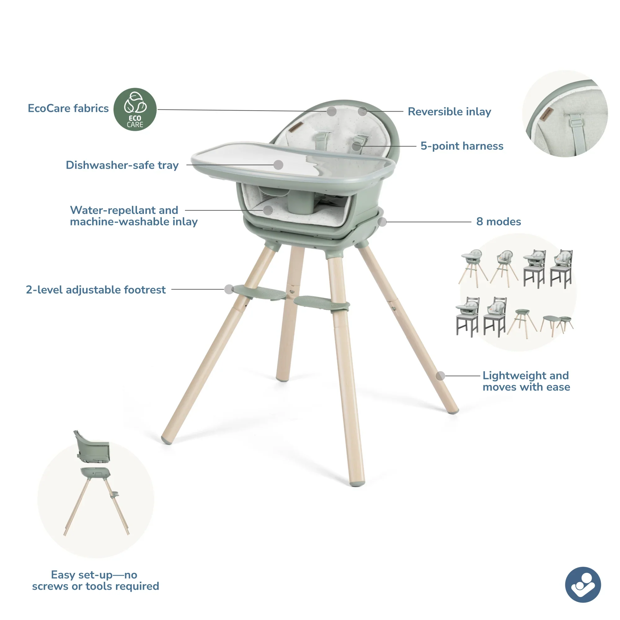 Maxi-Cosi Moa 8-in-1 High Chair - Image 10
