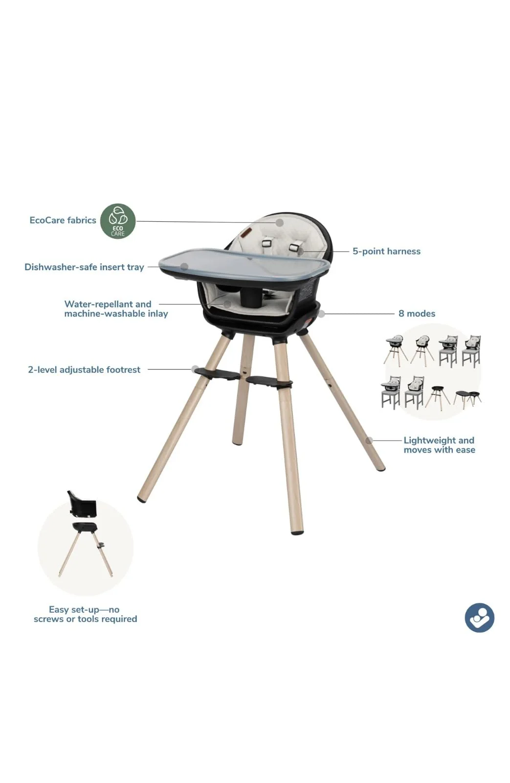 Maxi-Cosi Moa 8-in-1 High Chair - Image 4