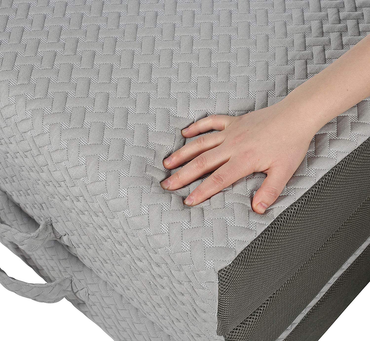 Milliard 6 Inch Memory Foam Tri Folding Mattress with Ultra Soft Removable Cover and NonSlip Bottom 75"x31" - Image 6