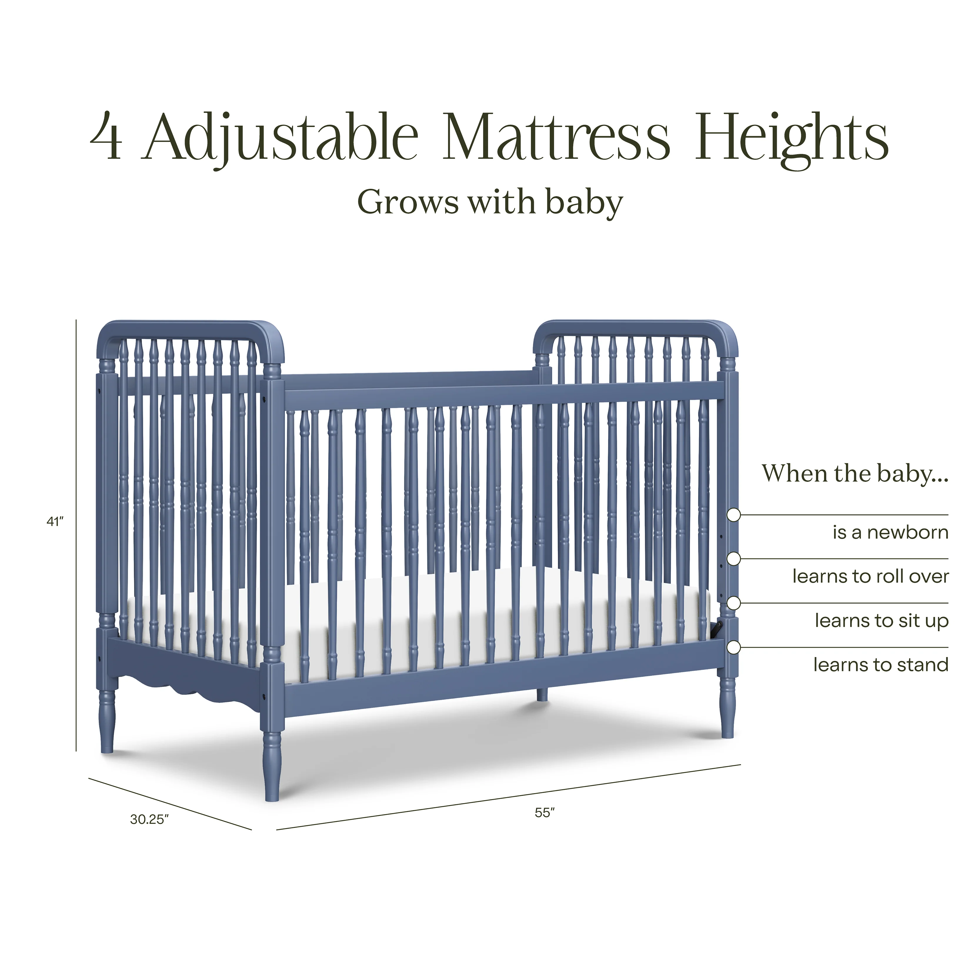 Liberty 3 in 1 Convertible Spindle Crib w/Toddler Bed - Image 50