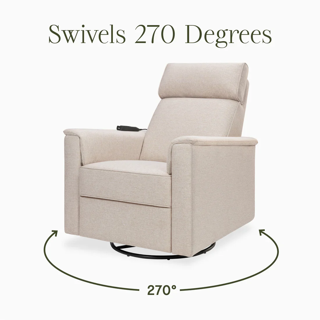 Monogram Willa Deluxe Power Glider Recliner w/Heat&Massage i - Image 6