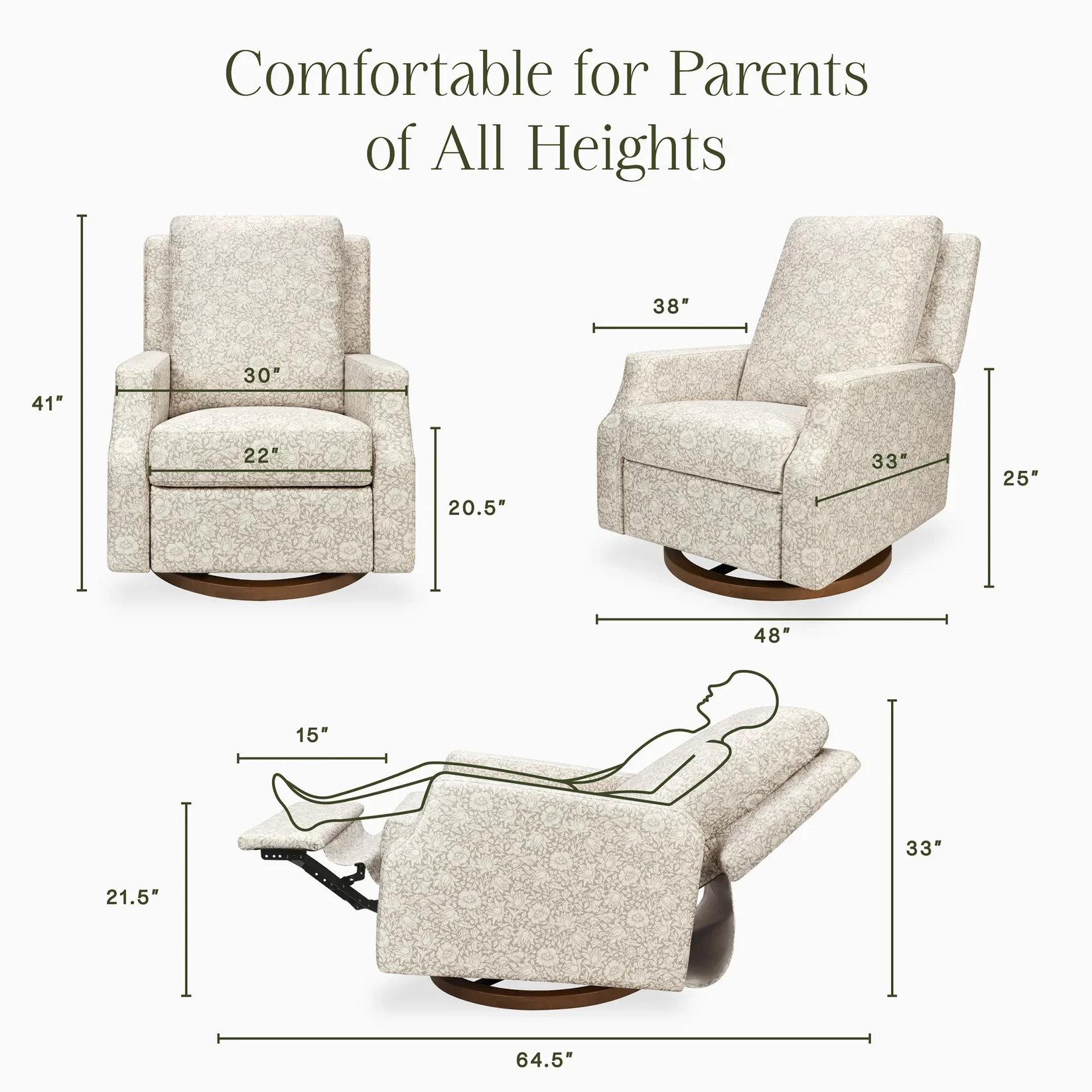 Morris & Co. x Namesake Crewe Recliner & Glider - Image 20