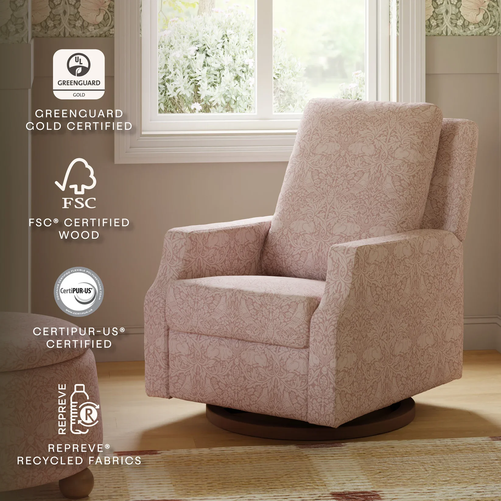 Morris & Co. x Namesake Crewe Recliner & Glider - Image 25