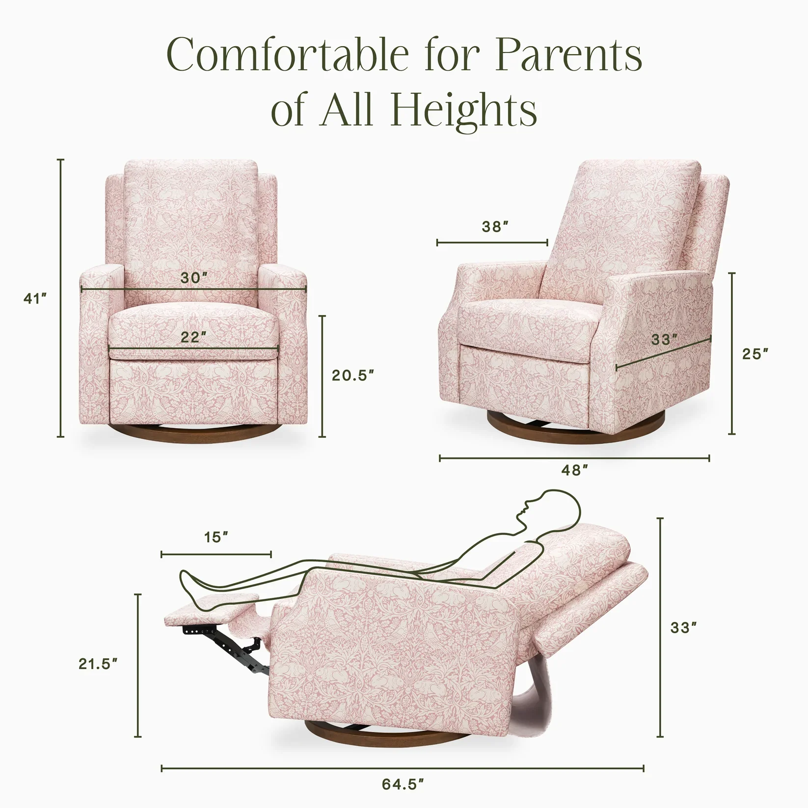 Morris & Co. x Namesake Crewe Recliner & Glider - Image 29