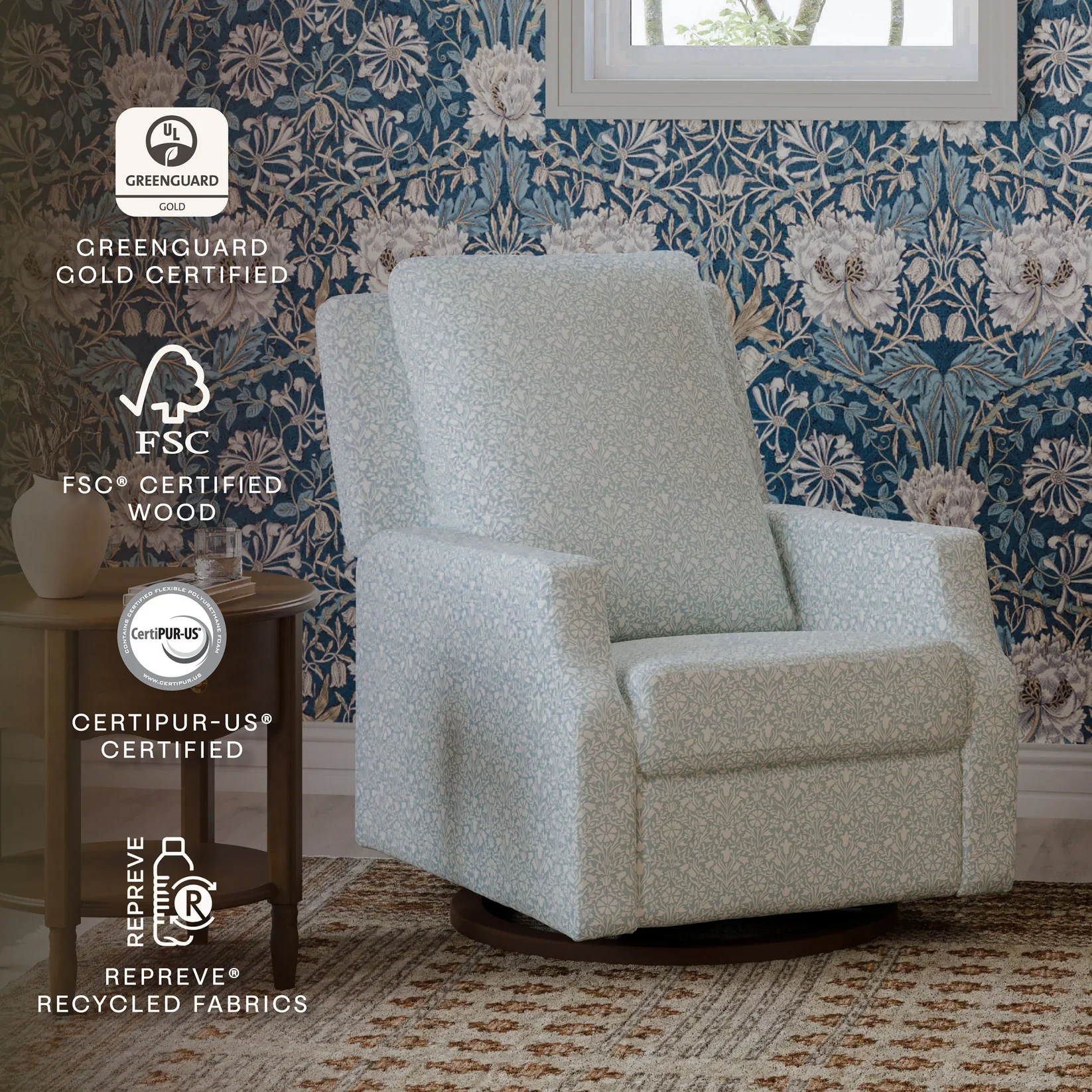 Morris & Co. x Namesake Crewe Recliner & Glider - Image 3