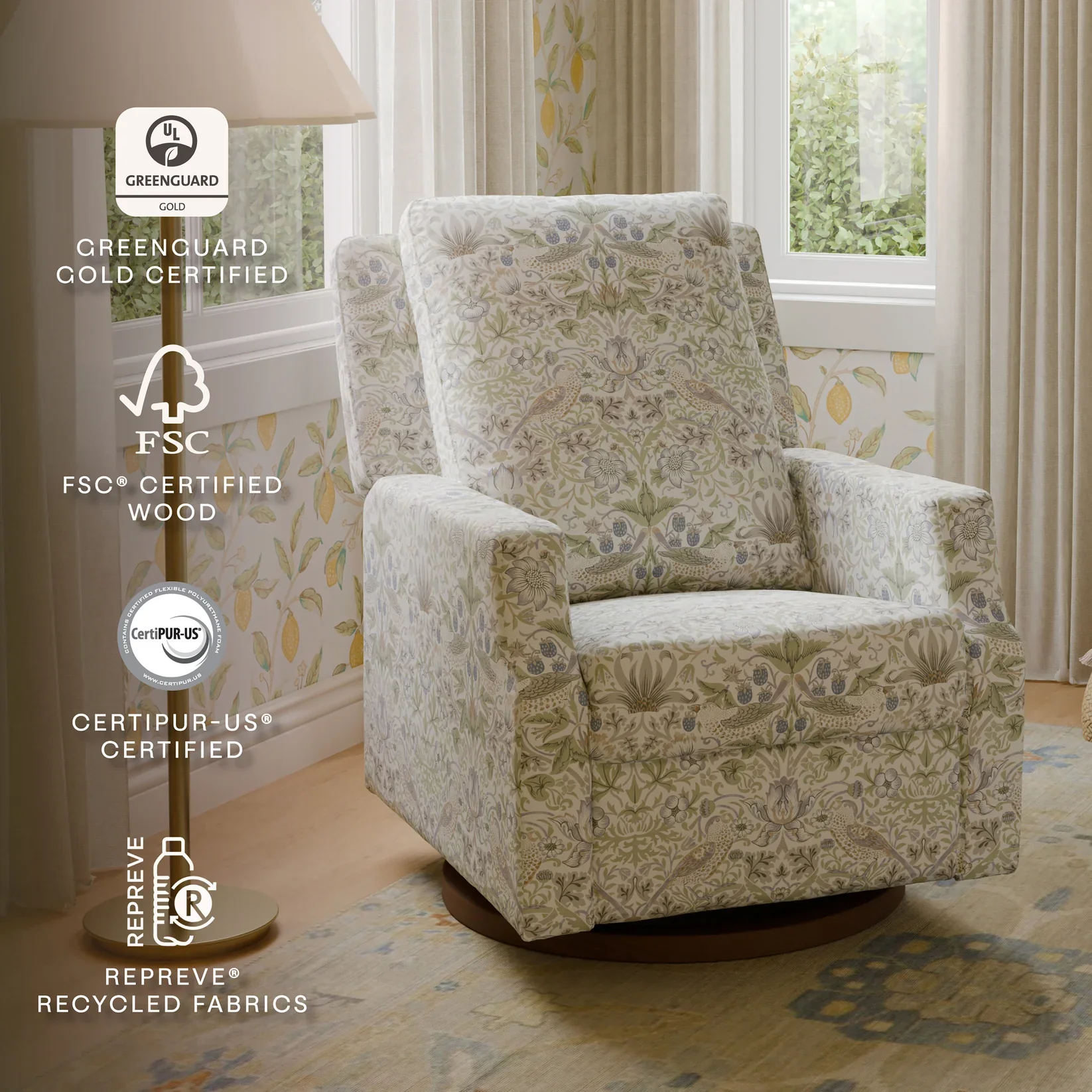 Morris & Co. x Namesake Crewe Recliner & Glider - Image 33