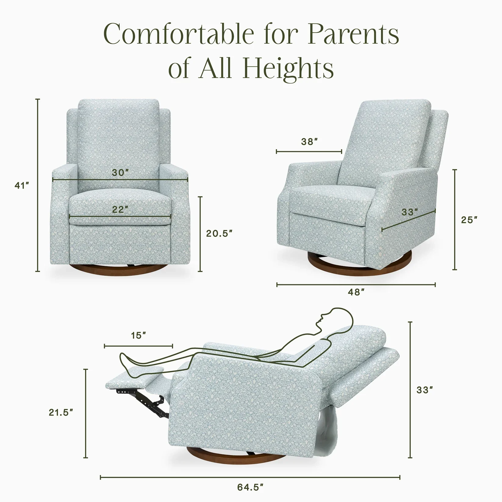 Morris & Co. x Namesake Crewe Recliner & Glider - Image 6