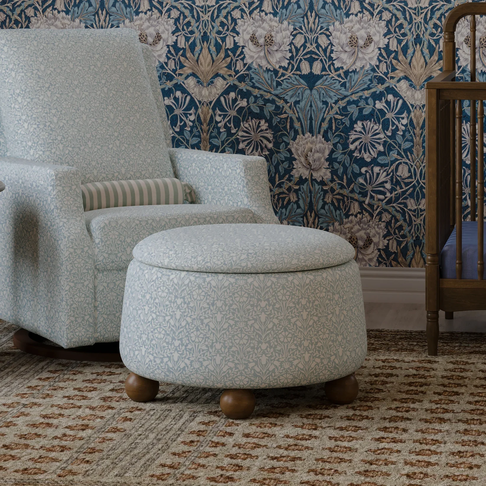 Morris & Co. x Namesake Tuffet Storage Ottoman - Image 2