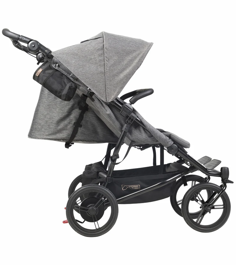 Mountain Buggy Duet Luxury Stroller with Satchel & Bag Clips Herringbone - Image 4