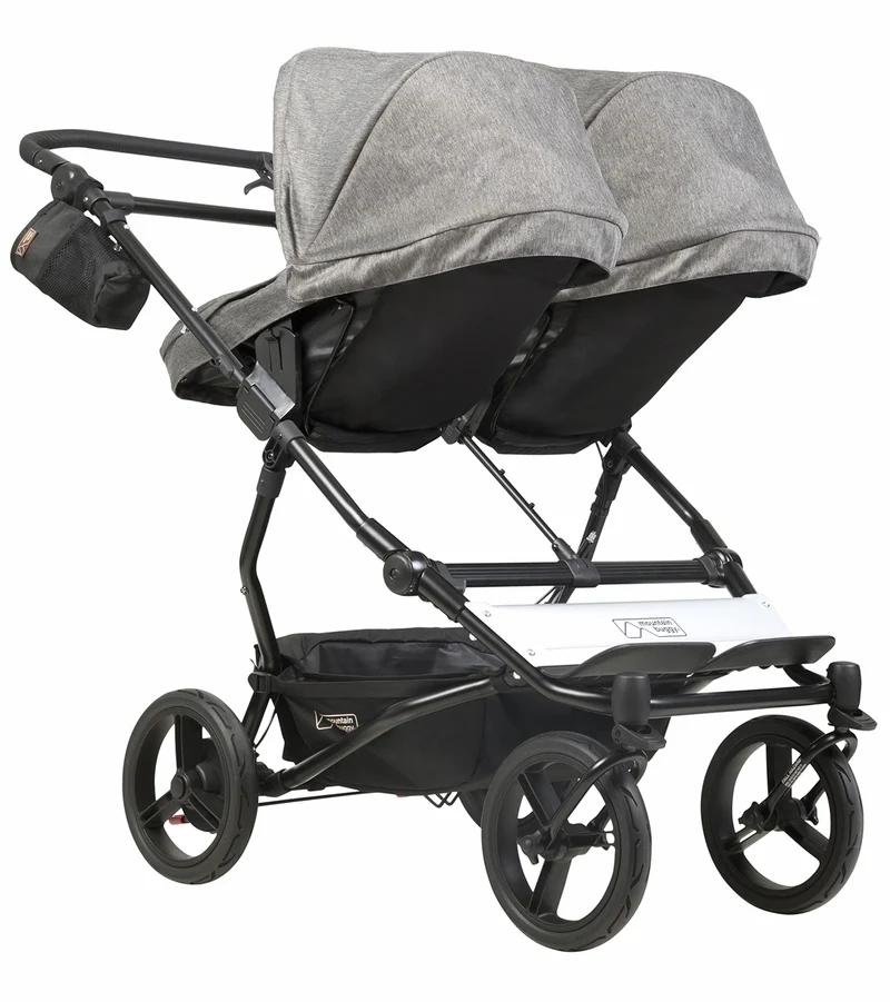Mountain Buggy Duet Luxury Stroller with Satchel & Bag Clips Herringbone - Image 6