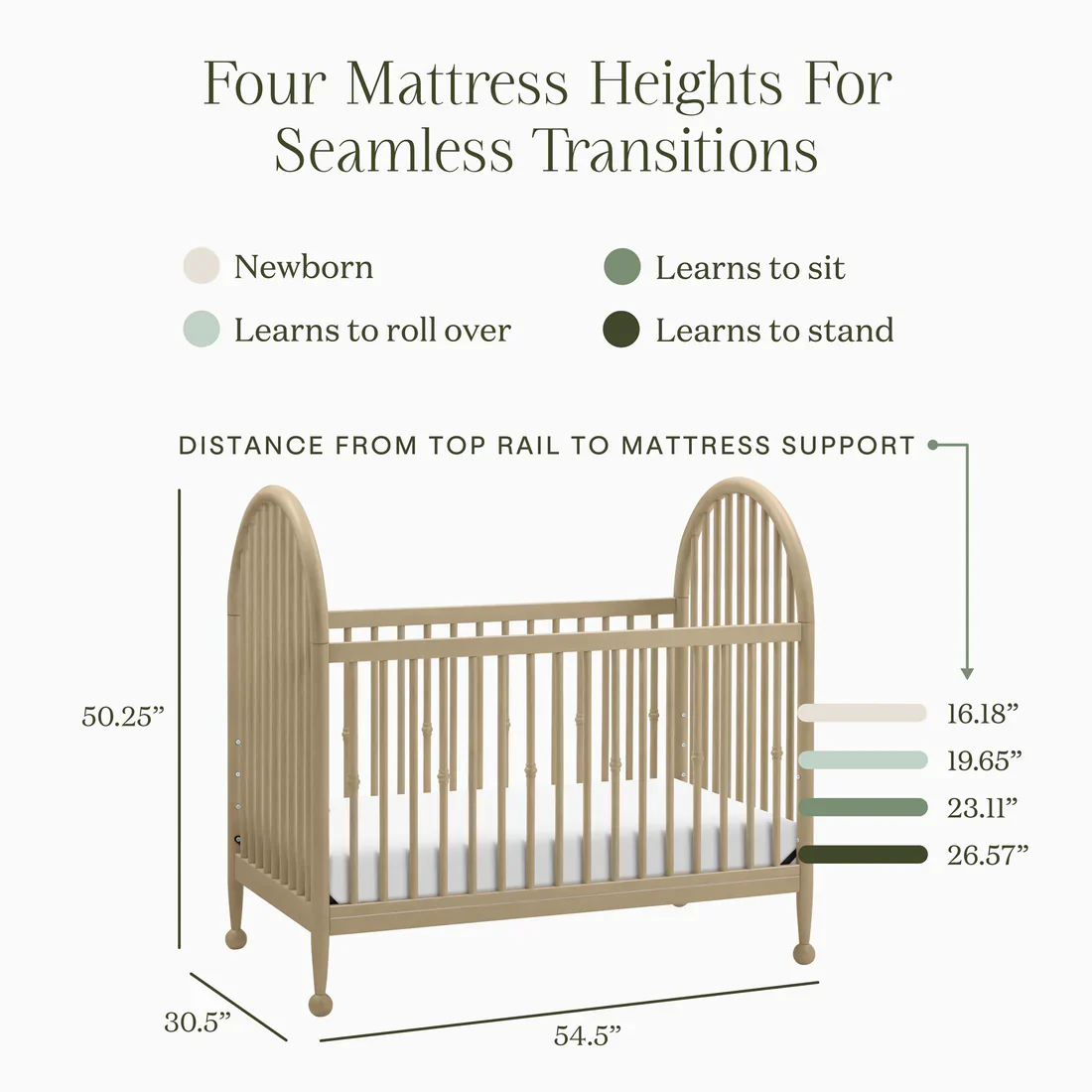 Namesake Alouette 3 in 1 Convertible Spindle Crib - Image 16