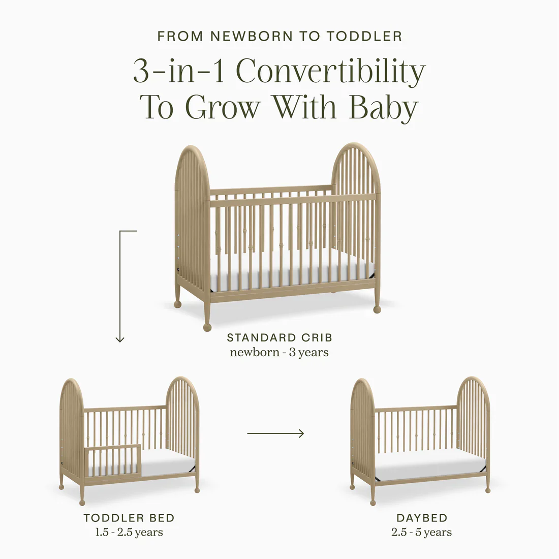 Namesake Alouette 3 in 1 Convertible Spindle Crib - Image 17