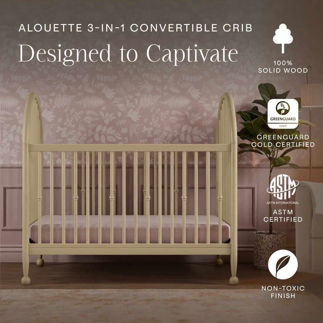 Namesake Alouette 3 in 1 Convertible Spindle Crib - Image 18