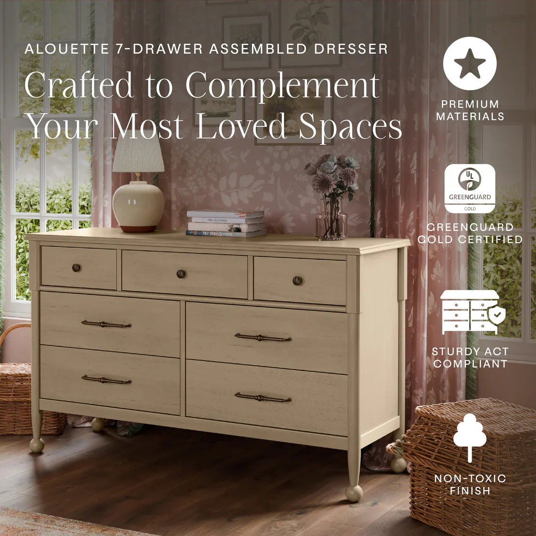 Namesake Alouette 7 Drawer Assembled Dresser - Image 23