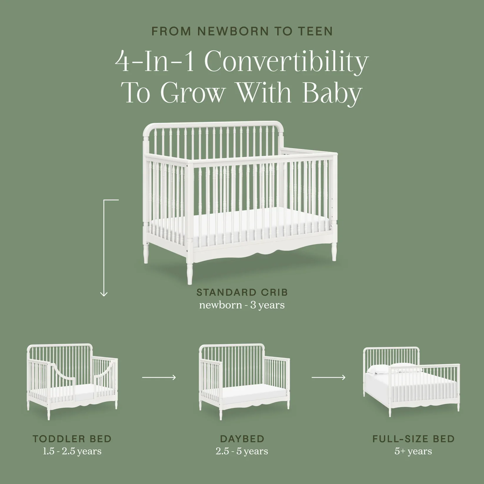 Namesake Liberty 4 in 1 Convertible Spindle Crib - Image 17