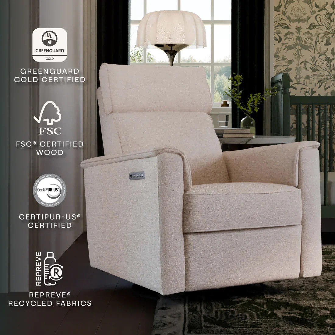 Namesake Willa Pro Power Glider Recliner w/ Power Lumbar - Image 2
