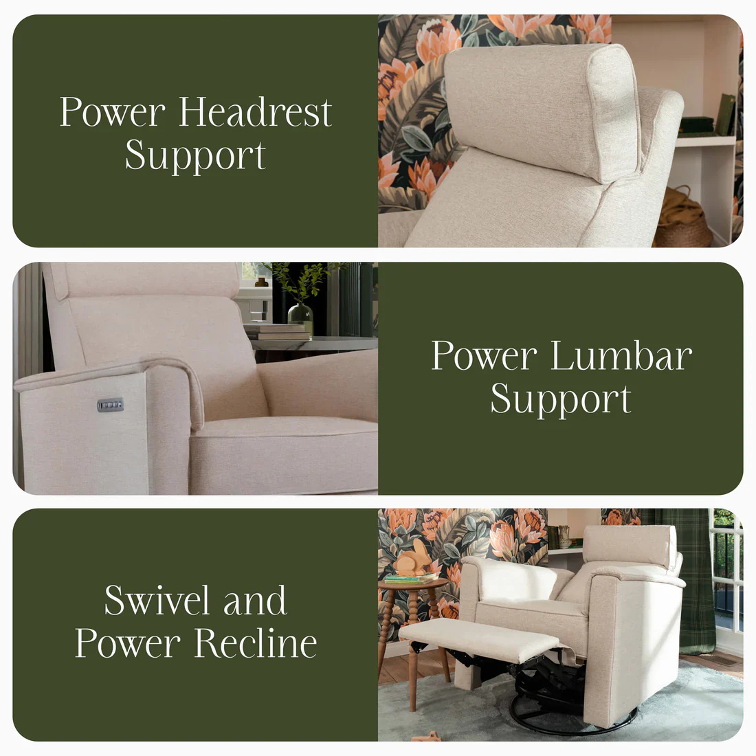 Namesake Willa Pro Power Glider Recliner w/ Power Lumbar - Image 9