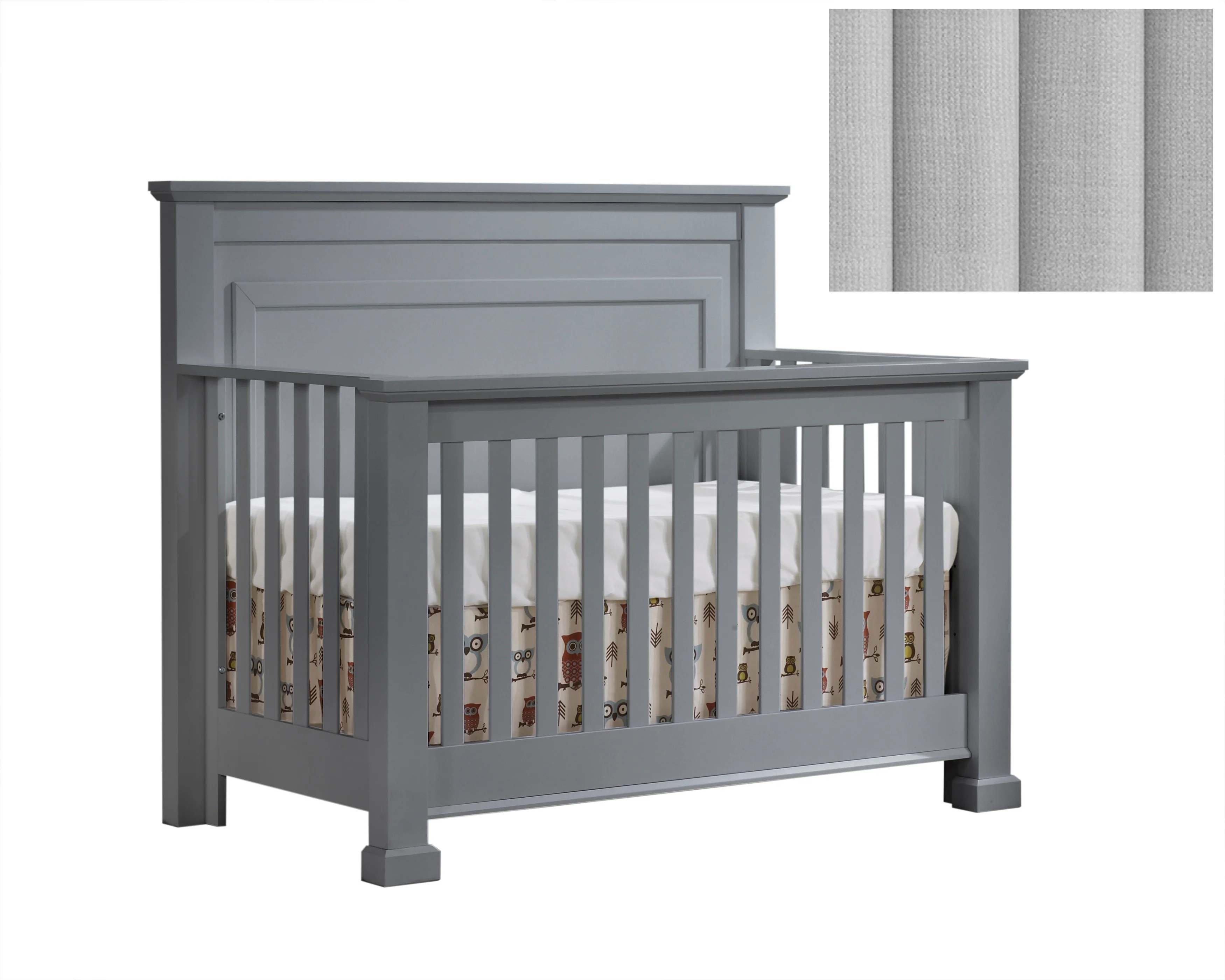 Natart Taylor 5-in-1 Convertible Crib with Tufted Panel - Image 10