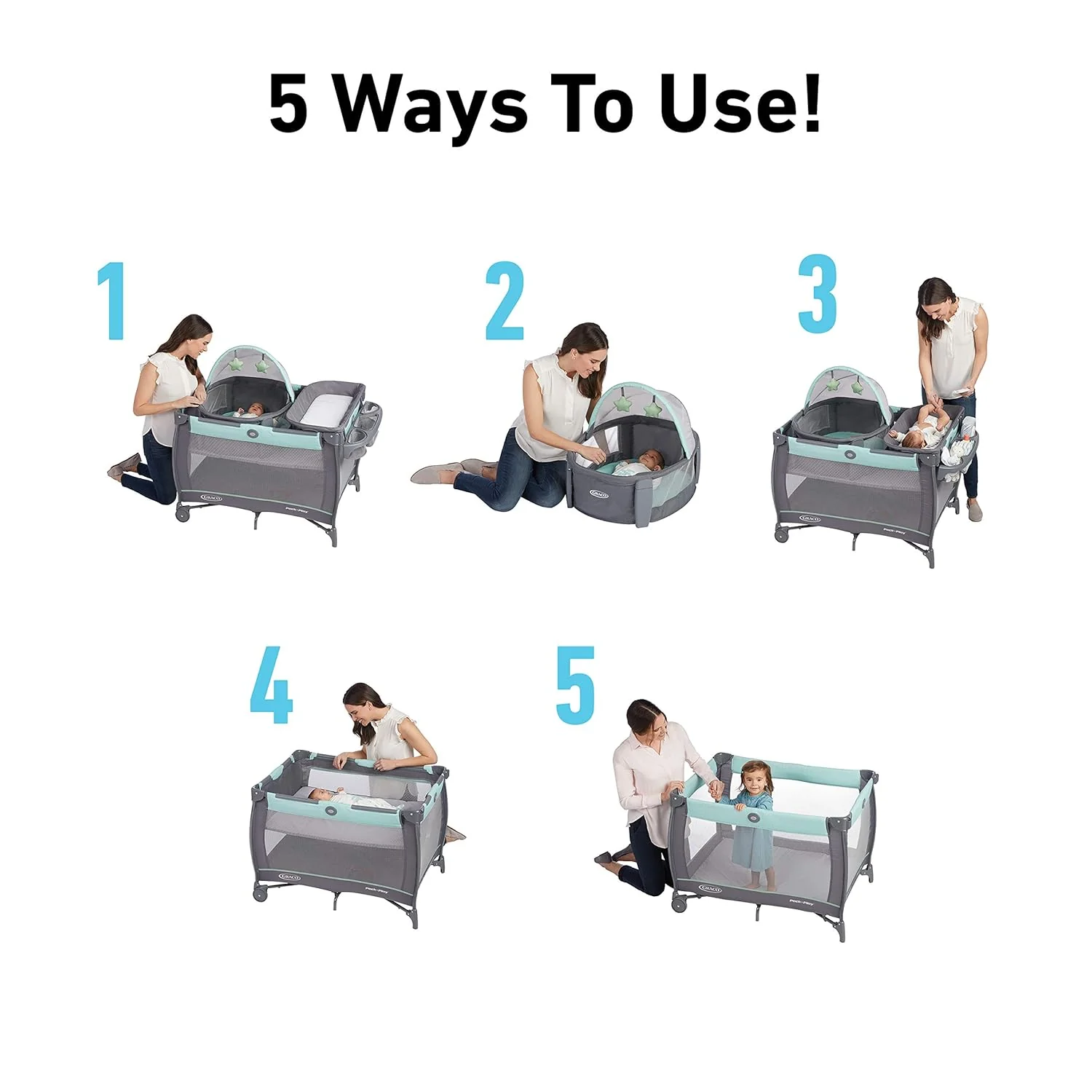 Pack 'n Play® Travel Dome™ Playard in Oskar - Image 3