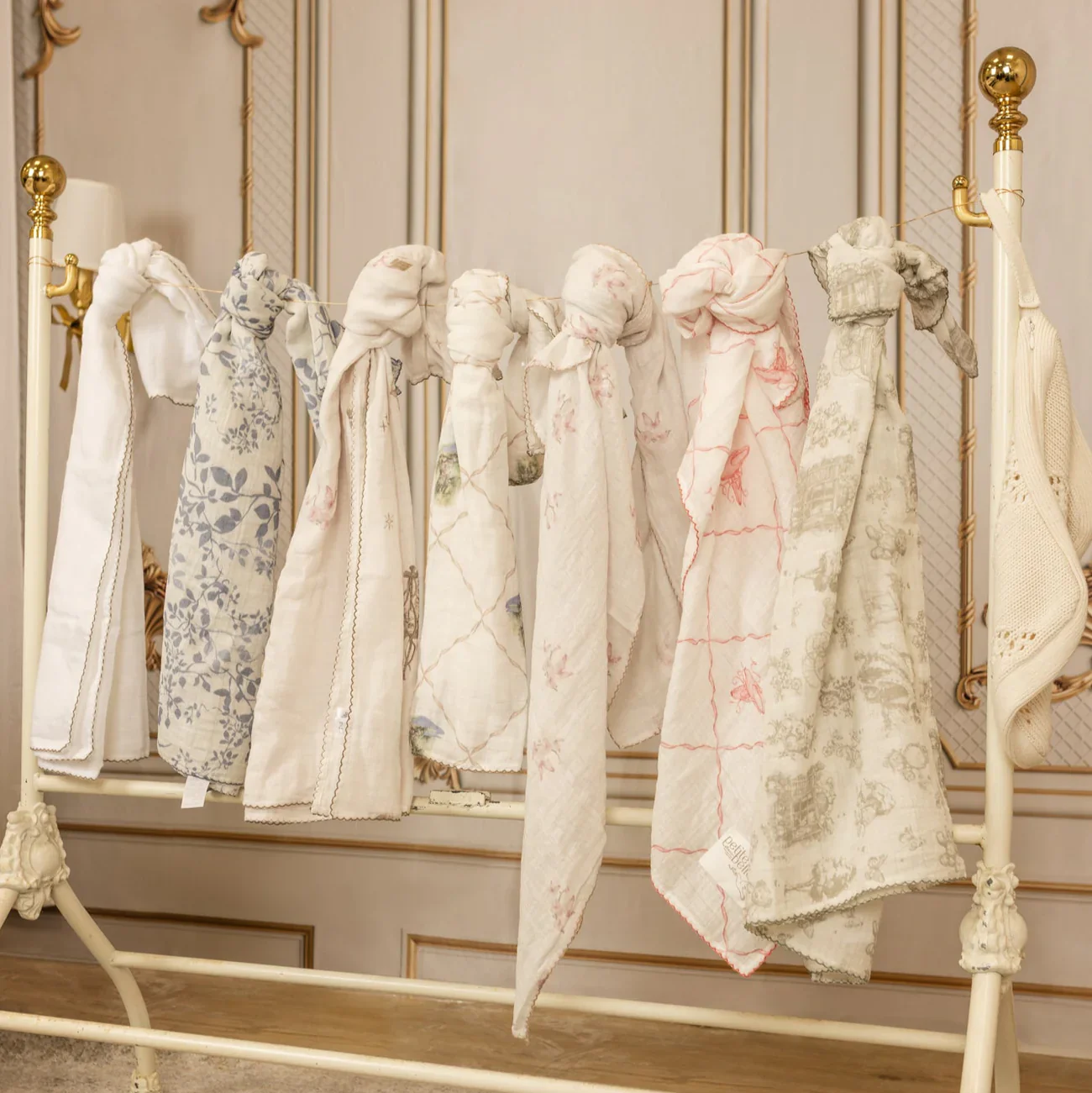 Petite Belle Lafayette Swaddle & Burp Cloth Set - Image 3