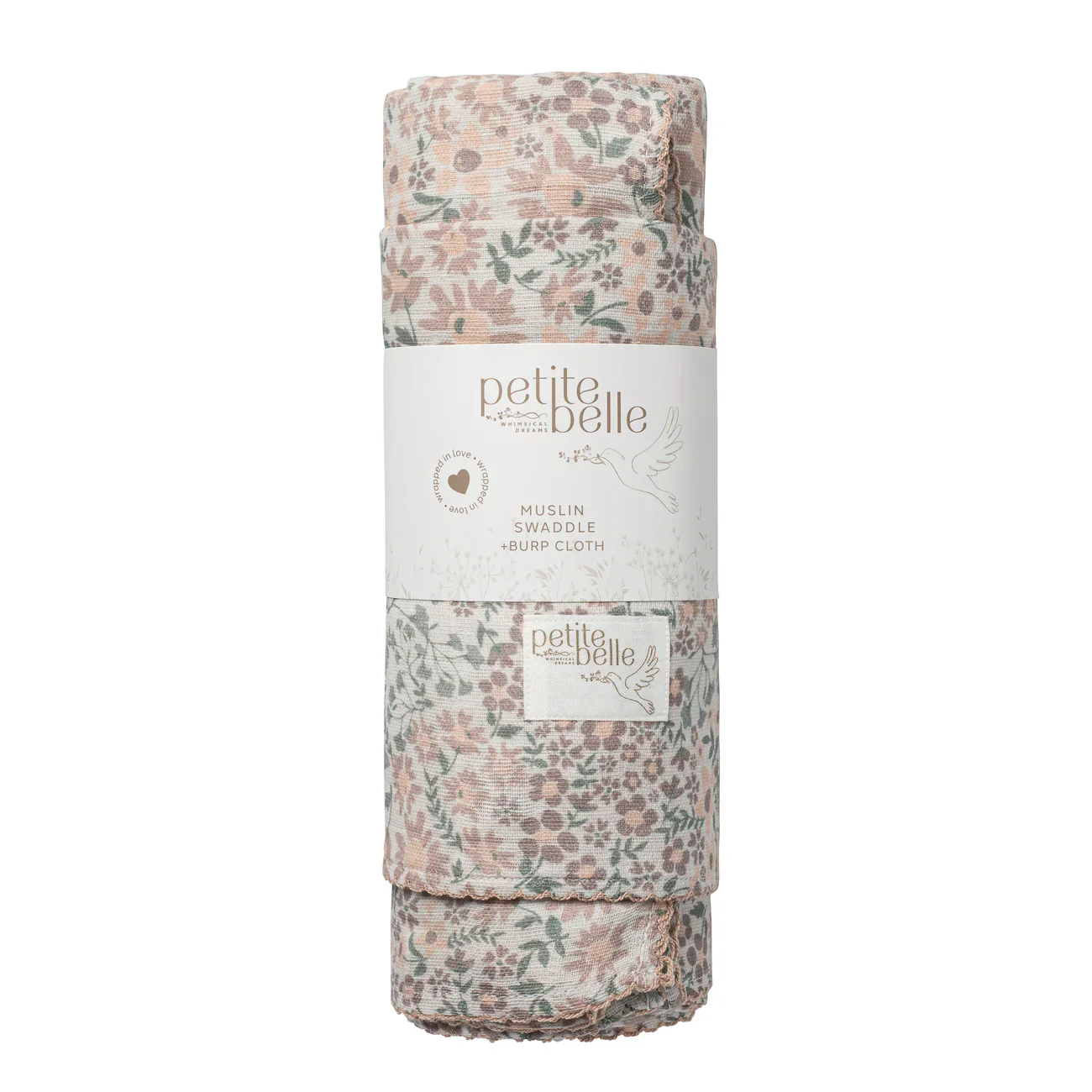 Petite Belle Liberty Swaddle & Burp Cloth Set - Image 4