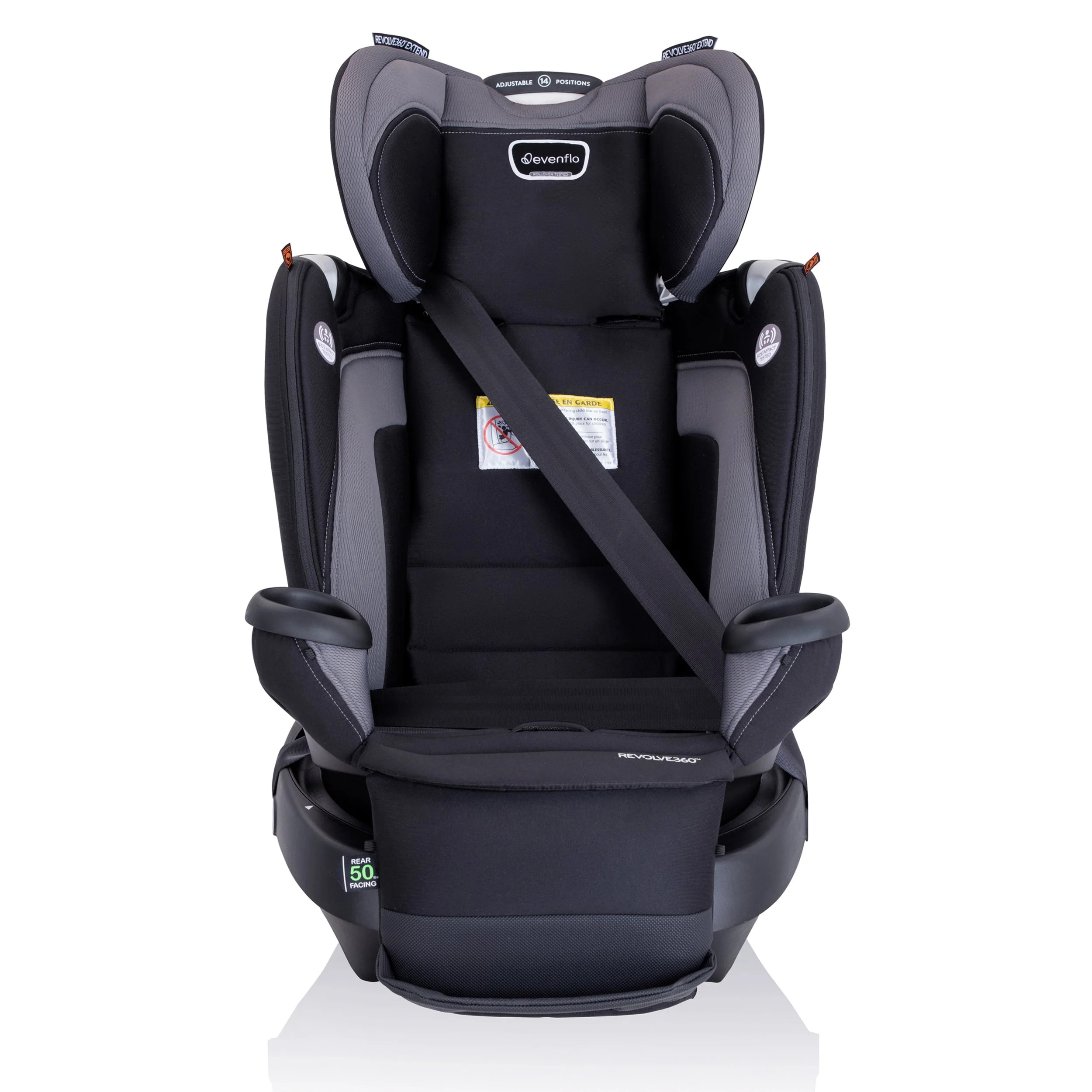 Evenflo Revolve360 Extend Rotational All-in-One Convertible Car Seat with Quick Clean Cover - Image 11