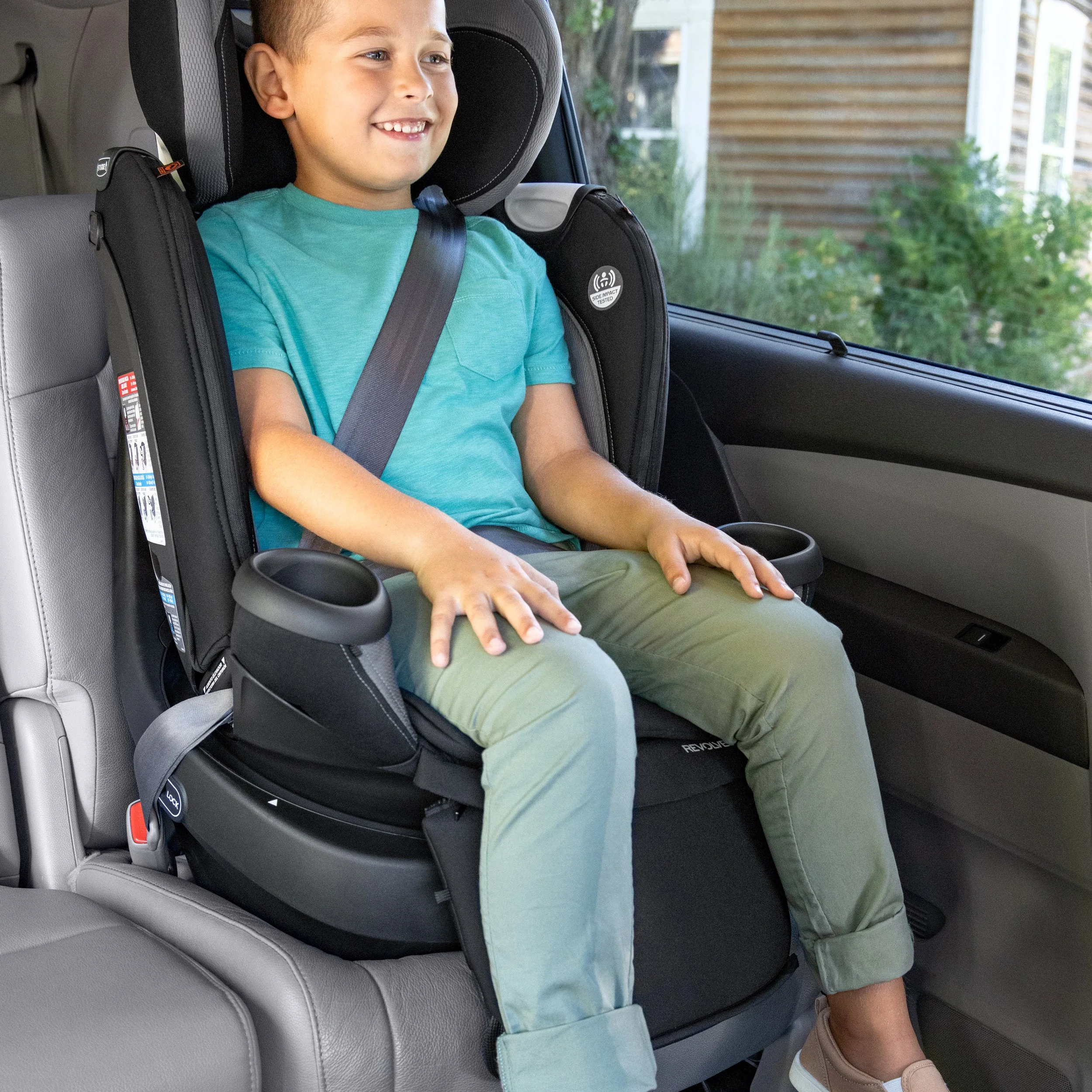 Evenflo Revolve360 Extend Rotational All-in-One Convertible Car Seat with Quick Clean Cover - Image 16