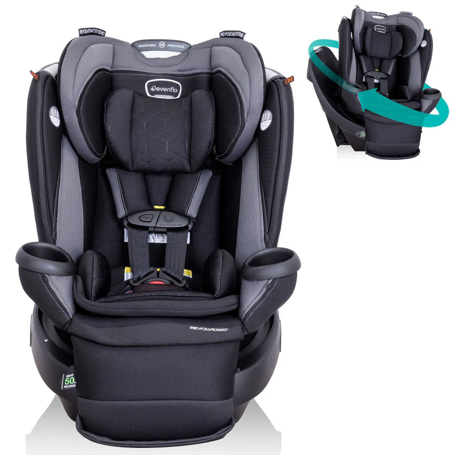Evenflo Revolve360 Extend Rotational All-in-One Convertible Car Seat with Quick Clean Cover - Image 33