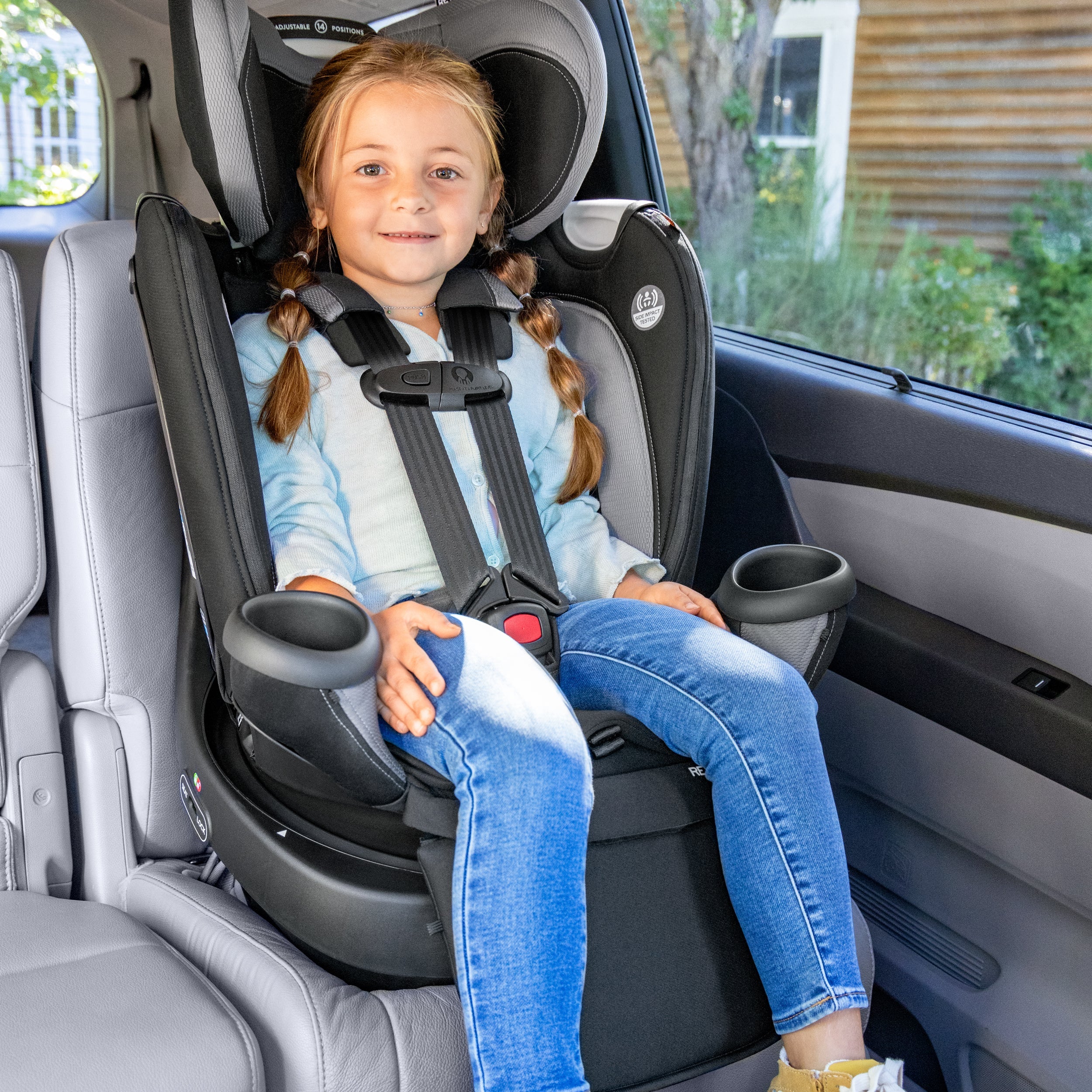 Evenflo Revolve360 Extend Rotational All-in-One Convertible Car Seat with Quick Clean Cover - Image 6