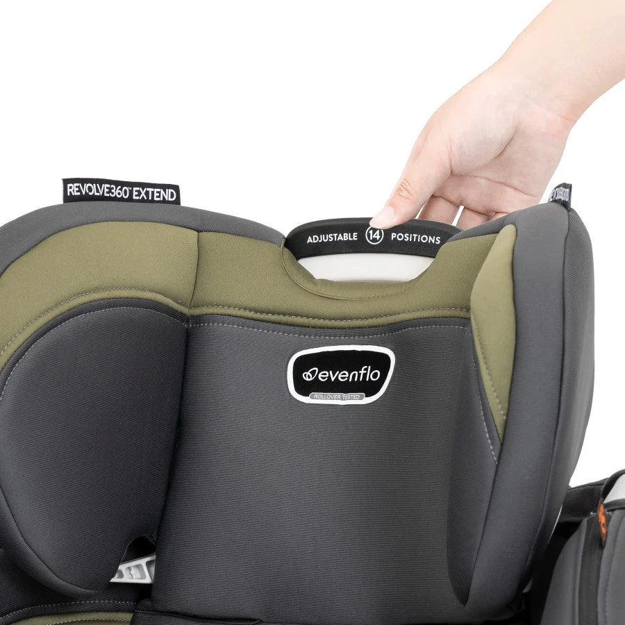 Evenflo Revolve360 Extend Rotational All-in-One Convertible Car Seat with Quick Clean Cover - Image 64