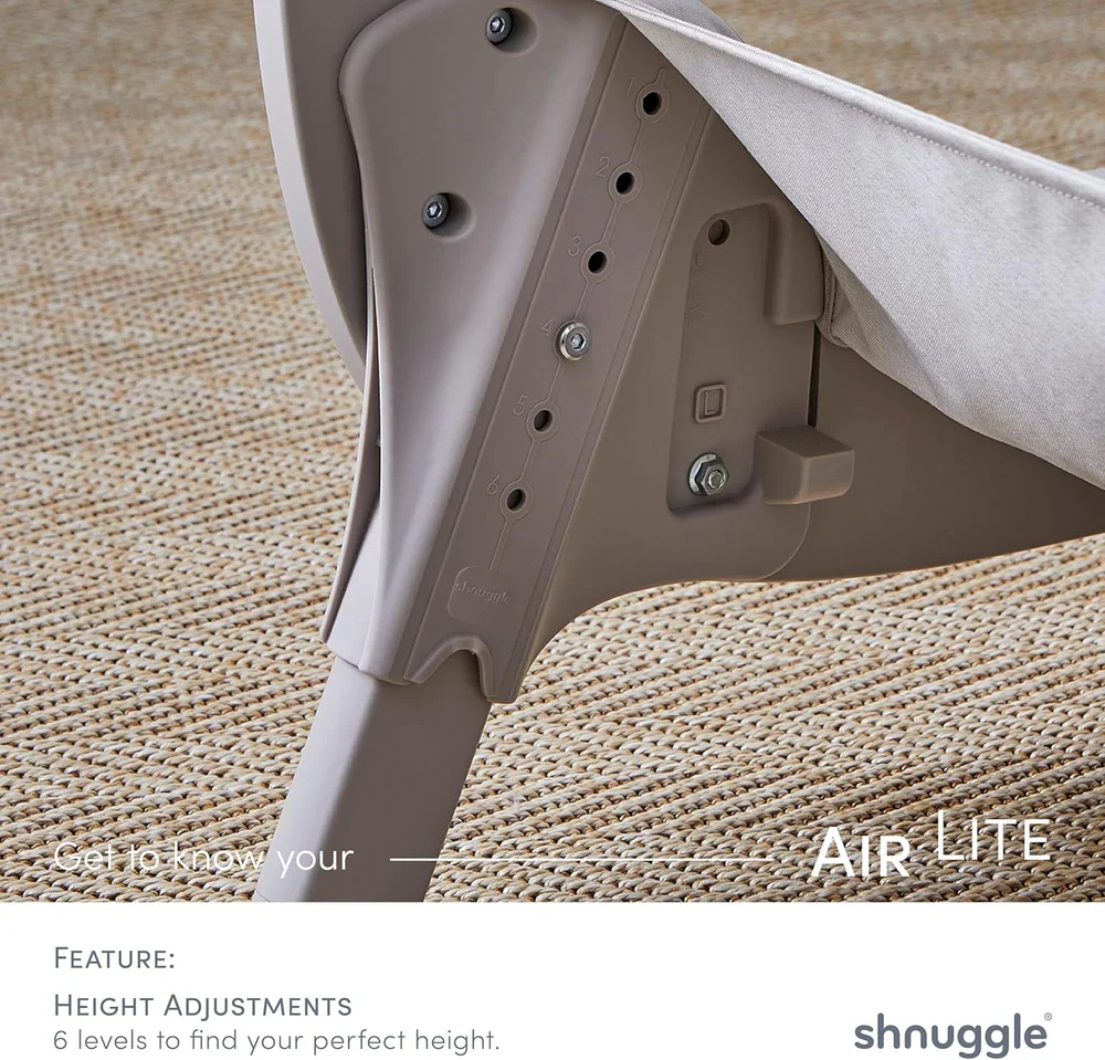Shnuggle Air Lite Infant Bedside Bassinet in Taupe - Image 4